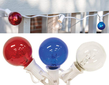 Patriotic Patio Lights, 10ct, 9ft - The Fox Decor